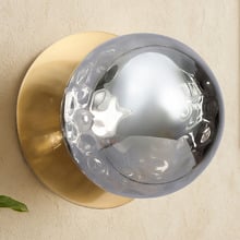 Lassie Molten Ripple Glass Cool White LED Outdoor Wall Light